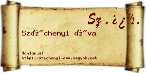 Széchenyi Éva névjegykártya