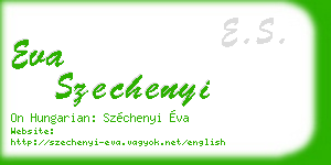 eva szechenyi business card